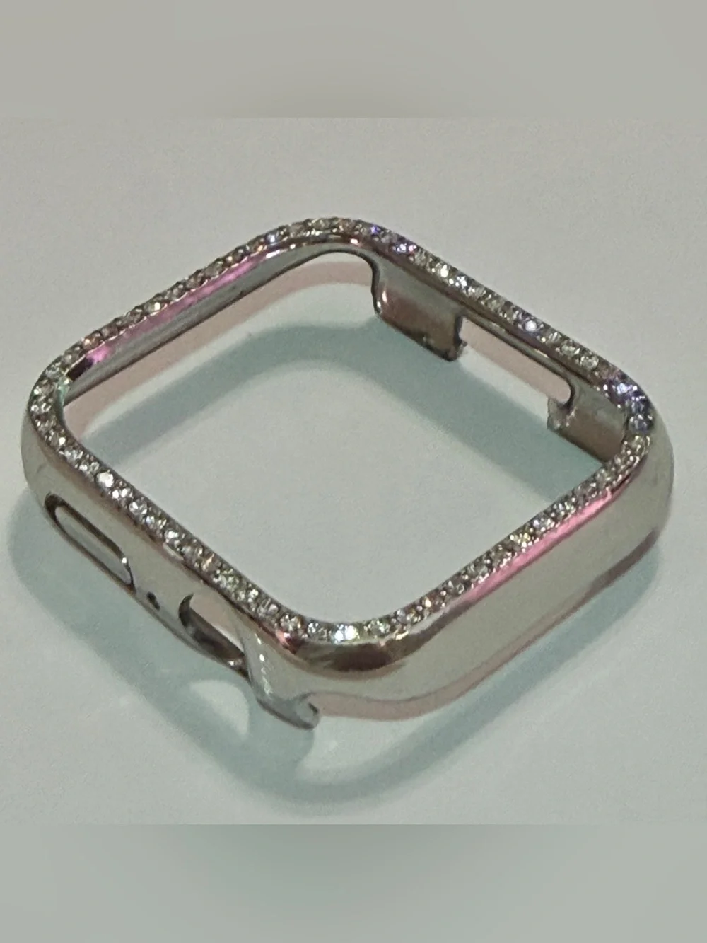 Sparkling Silver Chrome & Rhinestone Case for Apple Watch Series 7 45mm